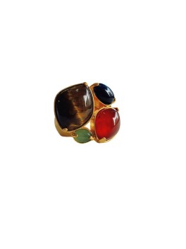 Chic Multi-Stone Garden Ring