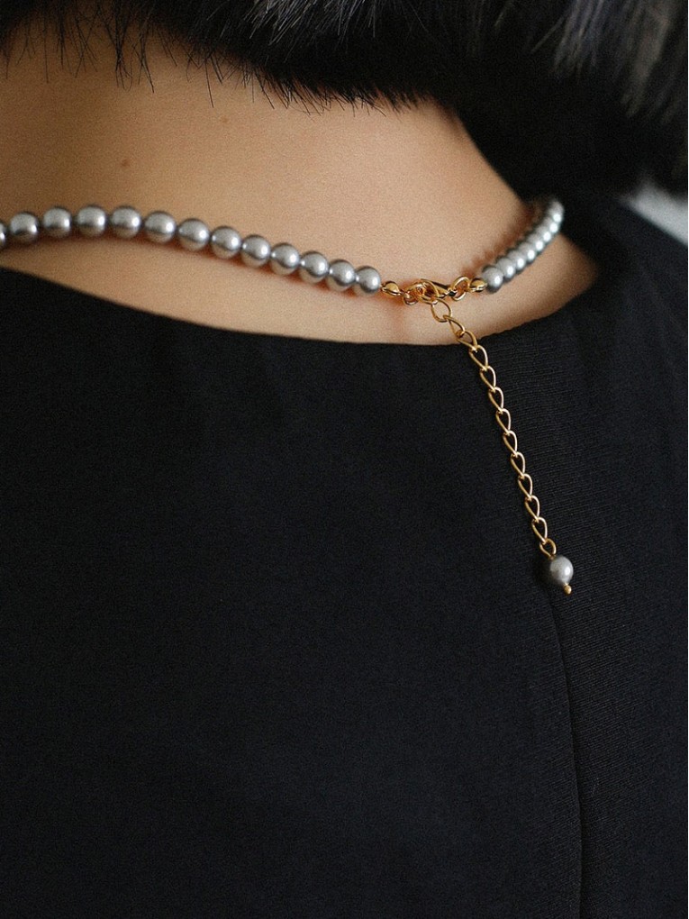 Elegant Pearl Bead Necklace