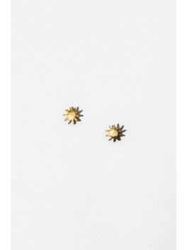 Golden Radiance Starburst Earrings