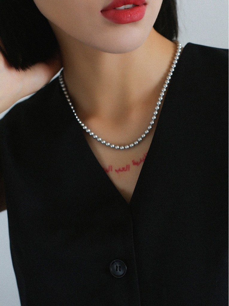 Elegant Pearl Bead Necklace