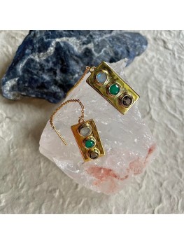 Chic Geo-Shaped Traffic Light Earrings