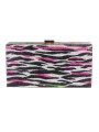 Stylish Zebra-Pattern Acrylic Clutch