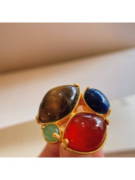 Chic Multi-Stone Garden Ring