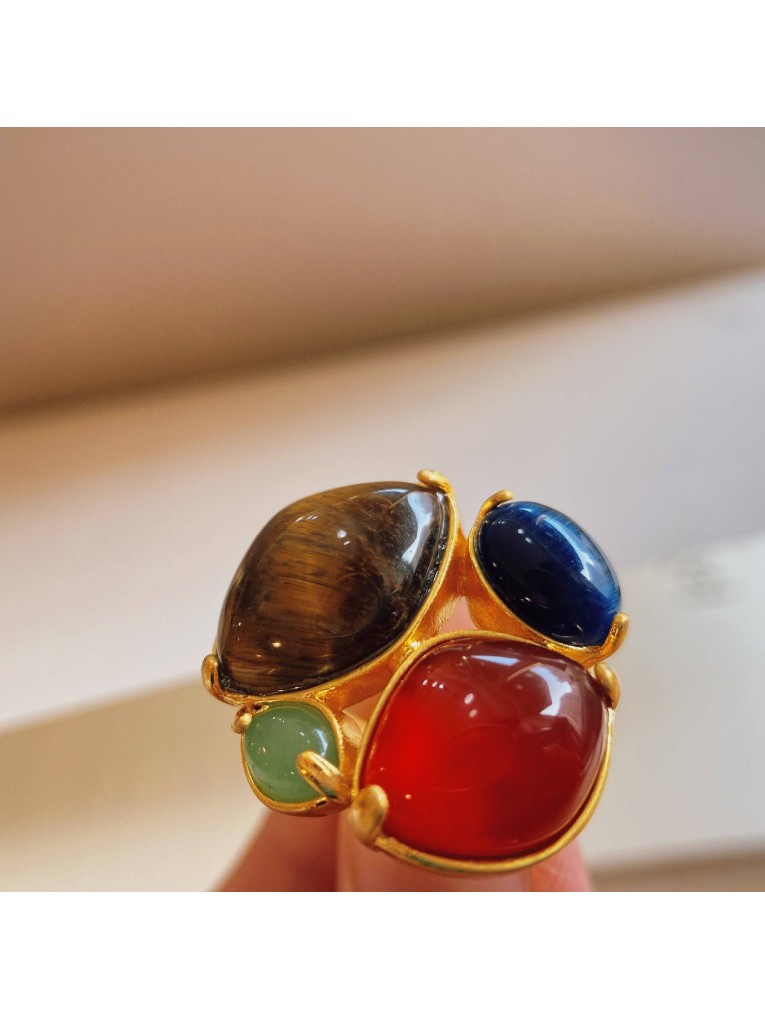 Chic Multi-Stone Garden Ring