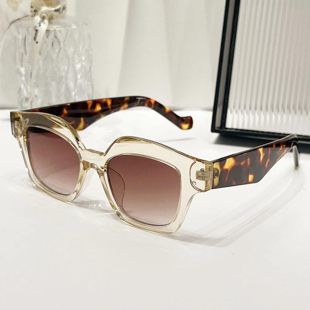 Chic Green Square Frame Glasses